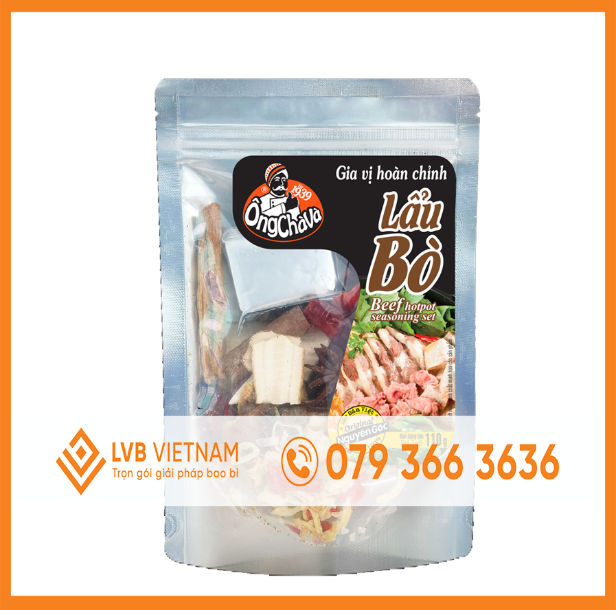 Gói lẩu bò - Bao Bì LVB Việt Nam